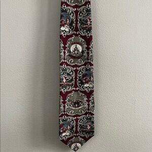 Tobasco burgandy sill neck tie